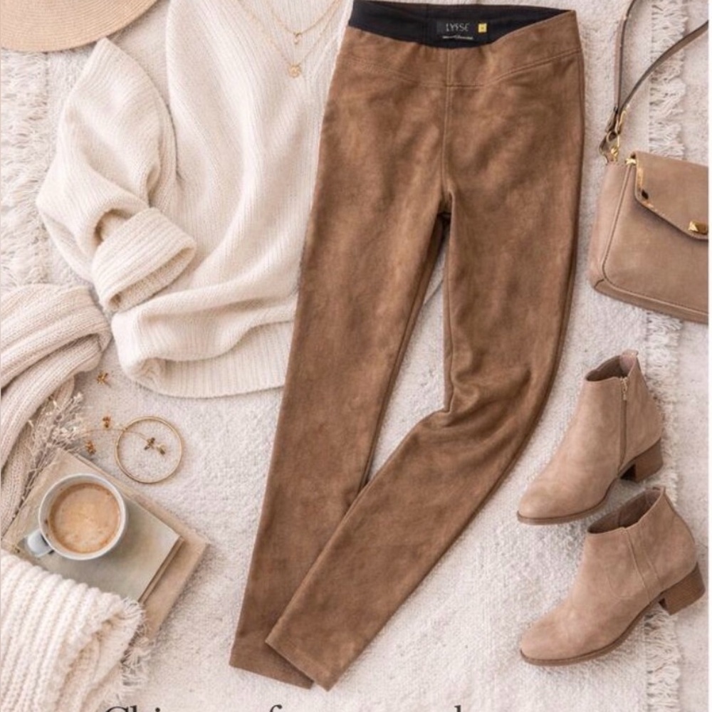 Lysse New York
Womenβs suede brown slimming pull on leggings XL RN 135286